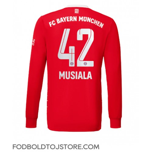 Bayern Munich Jamal Musiala #42 Hjemmebanetrøje 2022-23 Langærmet